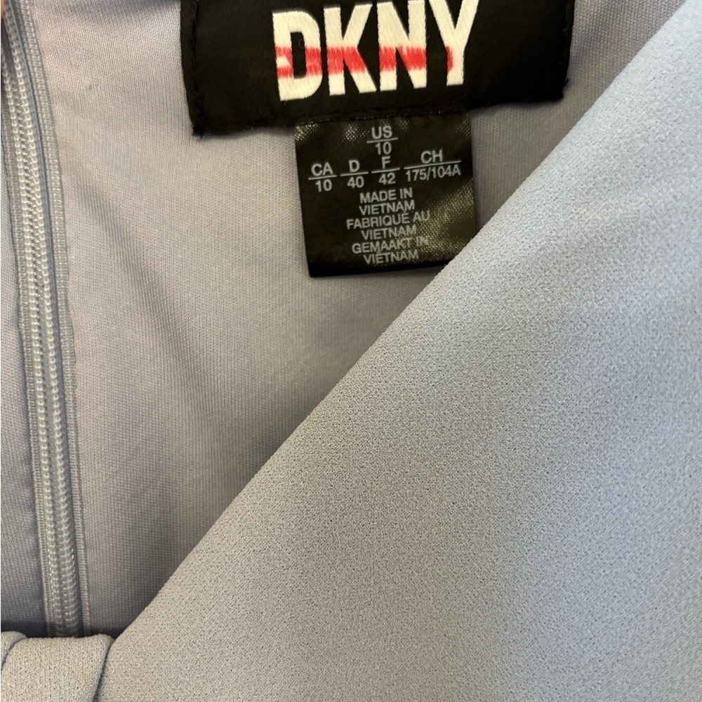 DKNY light Blue dress with bow detail - Picture 3 of 3